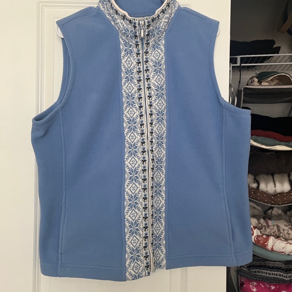 L.L. Bean Light Blue Fleece Vest